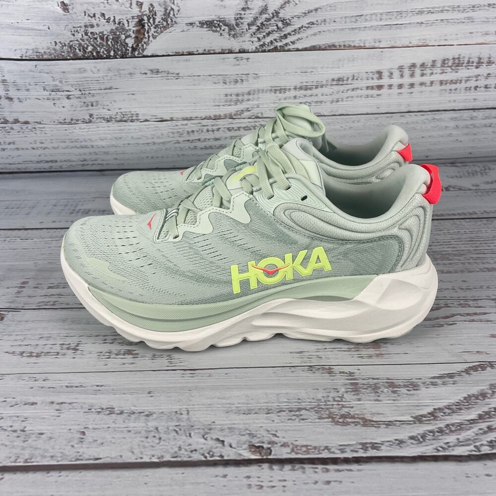 Hoka One Gaviota 6 Womens Sz 9B Running Shoes Sea Glass / Sage - Picture 6 of 11